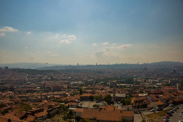 Över Ankara Från Slottet Panorama Över Staden Ovanifrån Huvudstad Turkiet — Stockfoto