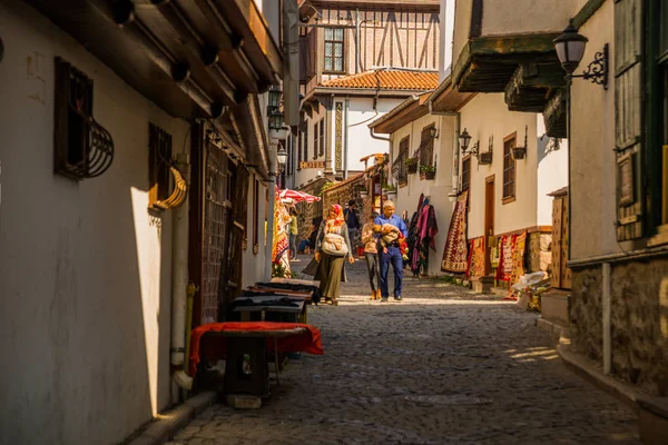 Ankara Turkey Old Bazaar Street Beautiful Summer Day Market Tourists — Stock Photo, Image