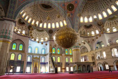 Kocatepe Camii Caminin güzel iç. Ankara Türkiye'nin şehir sermaye