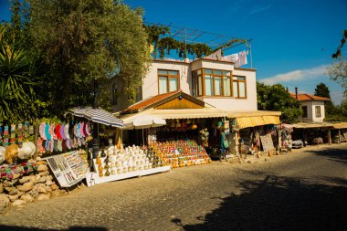 Güzel el yapımı Ağaç hatıra(lık). Geleneksel bir Türk market, Bazaar. Türkiye, Alanya