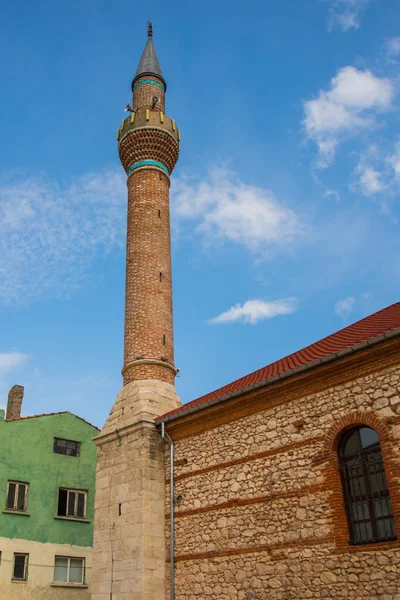 Eskisehir Turkey Beautiful Minaret Old Mosque Eskisehir Populer Tourist Destination — Stock Photo, Image