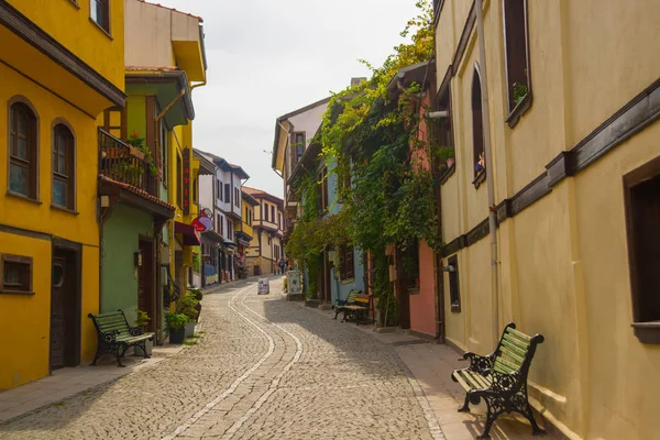 Eskisehir Türkiye Eskisehir Renkli Odunpazari Lçesi Evleri Görülüyor Eskisehir Türkiye — Stok fotoğraf