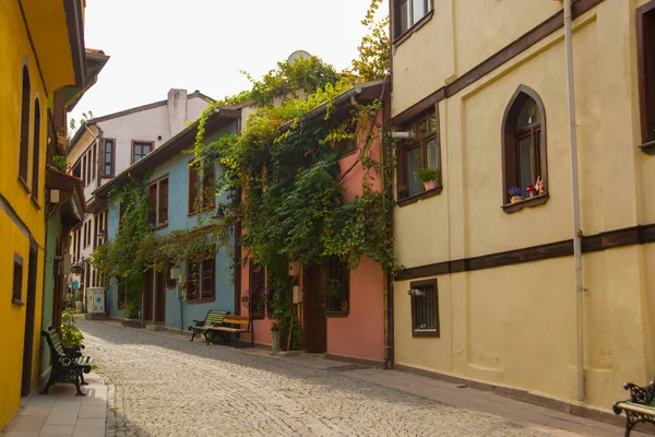 Eskisehir Turcja Kolorowe Domy Dzielnicy Odunpazari Widok Miasto Eskisehir Eskisehir — Zdjęcie stockowe