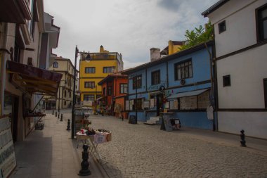 Eskisehir, Türkiye: Eskisehir 'de renkli Odunpazari İlçesi evleri görülüyor. Eskisehir Türkiye 'de daha popüler bir turizm arızası.