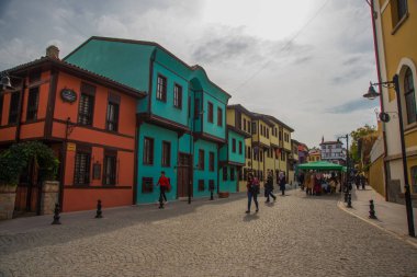 Eskisehir, Türkiye: Eskisehir 'de renkli Odunpazari İlçesi evleri görülüyor. Eskisehir Türkiye 'de daha popüler bir turizm arızası.