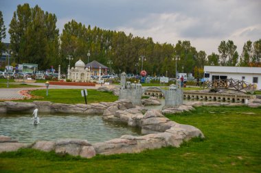 Güzel minyatürler Sazova Parkı veya bilim sanat ve Kültür Parkı. Türkiye'de, Eskişehir