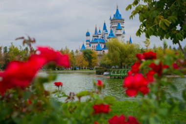 Eskisehir, TURKEY: kırmızı gül. Eskisehir 'in sembolü haline gelen Peri Masalı Şatosu her yıl birçok yerli ve yabancı turist tarafından ziyaret ediliyor. Eskisehir, Anadolu 'nun merkezinde modern bir şehirdir..
