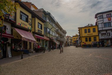 Eskisehir, Türkiye: Eskisehir 'de renkli Odunpazari İlçesi evleri görülüyor. Eskisehir Türkiye 'de daha popüler bir turizm arızası.
