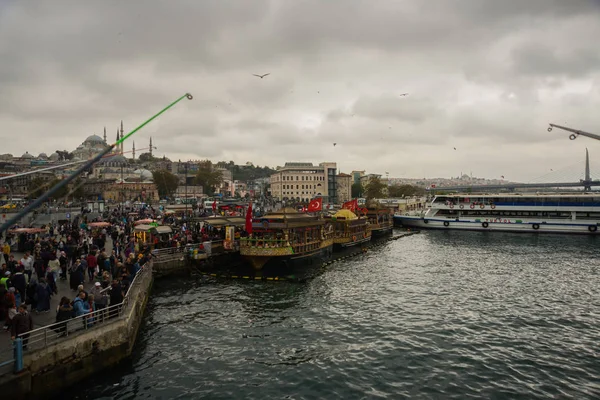 Istanbul Türkiye Kenti Istanbul Eski Galata Köprüsü Nden Istanbul Renkli — Stok fotoğraf