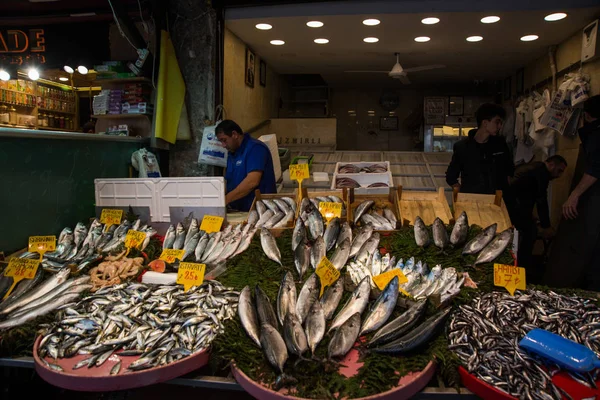 Turquía Estambul Gran Variedad Pescado Mercado Pescado Estambul Muchas Variedades — Foto de Stock