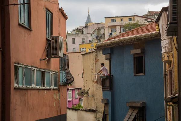 Istanbul Turquie Vue Sur Rue Depuis Quartier Balat Les Anciens — Photo