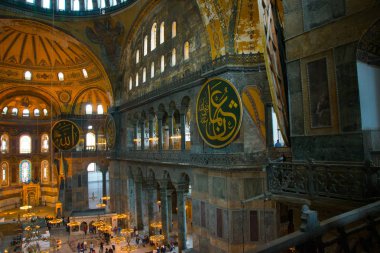 Istanbul, Türkiye: İç Aya Sofya Camii, Istanbul, Türkiye. Ayasofya'nın olduğunu eski Ortodoks Patriklik Bazilikası, daha sonra cami ve şimdi bir müze.