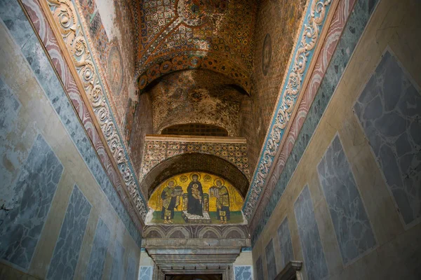 Istanbul Turquia Hagia Sophia Interior Ícone Mosaico Hagia Sophia Virgem — Fotografia de Stock