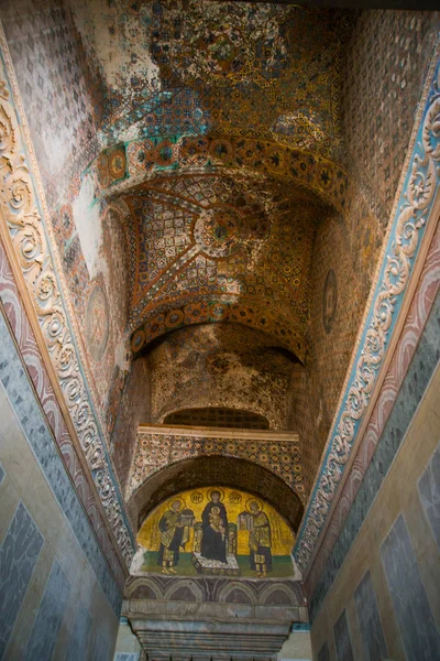 Istanbul Türkei Hagia Sophia Interior Mosaik Ikone Hagia Sophia Jungfrau — Stockfoto