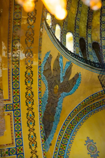 Istanbul Turchia Hagia Sophia Istanbul Dettagli Interni Decorazione Mosaico Ayasophia — Foto Stock