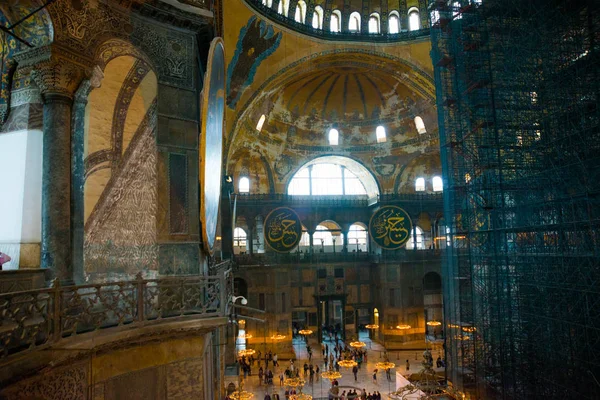 Стамбул Турция Интерьер Собора Святой Софии Собор Святой Софии Величайший — стоковое фото
