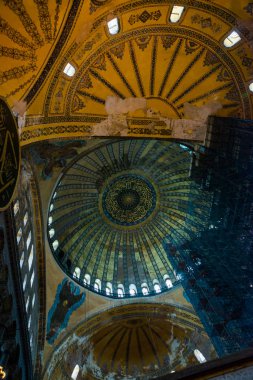 Istanbul, Türkiye: Ayasofya'nın iç. Ayasofya'nın en büyük anıt Bizans kültürü olduğunu.