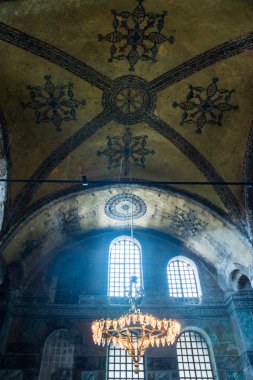 Istanbul, Türkiye: Ayasofya'nın iç. Ayasofya'nın en büyük anıt Bizans kültürü olduğunu.