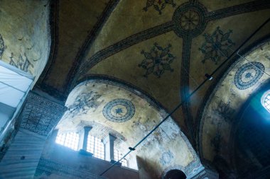 Istanbul, Türkiye: Ayasofya'nın iç. Ayasofya'nın en büyük anıt Bizans kültürü olduğunu.