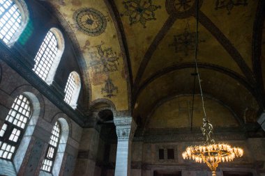 Istanbul, Türkiye: Ayasofya'nın iç. Ayasofya'nın en büyük anıt Bizans kültürü olduğunu.
