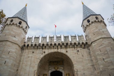 Istanbul, Türkiye: Topkapı Sarayı selamlamayı kapısı. Topkapı Sarayı Türkiye'de popüler turistik 's.