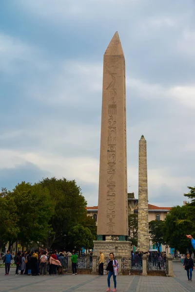 Theodosius Dikilitaşı Konstantinopolis Hippodrome Bir Antik Mısır Dikilitaş Sultanahmet Meydanı — Stok fotoğraf