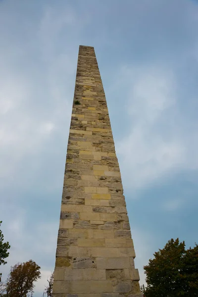 Obeliszk Theodosius Egy Ókori Egyiptomi Obeliszk Konstantinápolyi Hippodrom Sultanahmet Tértől — Stock Fotó