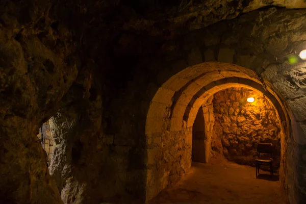 Derinkuyu Underground City Miasto Pradawnej Jaskini Wielopoziomowego Regionie Kapadocja Turcja — Zdjęcie stockowe