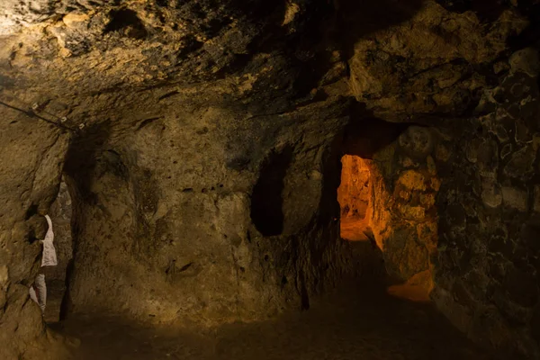 Città Sotterranea Derinkuyu Antica Città Grotta Più Livelli Cappadocia Turchia — Foto Stock