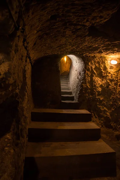 Ciudad Subterránea Derinkuyu Una Antigua Ciudad Cueva Varios Niveles Capadocia —  Fotos de Stock