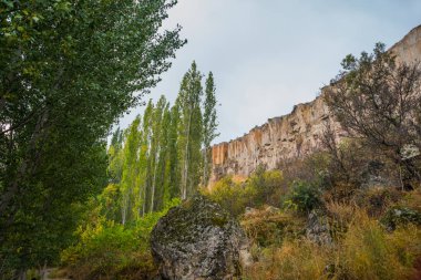 Kapadokya Ihlara Vadisi. Ihlara Vadisi, Peristrema manastır veya Ihlara Gorge geziler hiking için Türkiye'de en ünlü Vadisi var. Yeşil Tur.