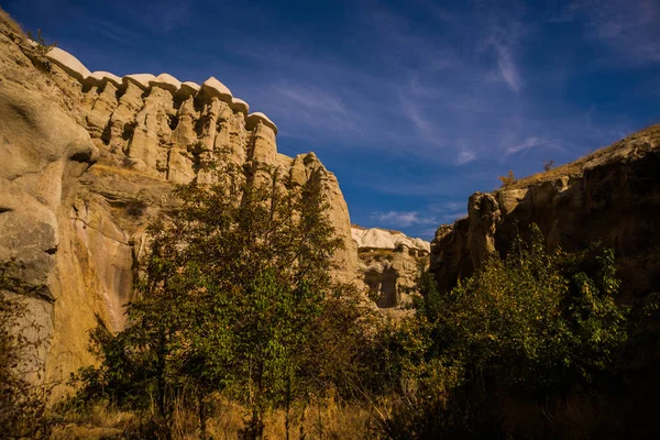 Górskiej Dolinie Gołębi Kapadocji Göreme Nevsehir Wakacje Podróże Wakacje Turcja — Zdjęcie stockowe