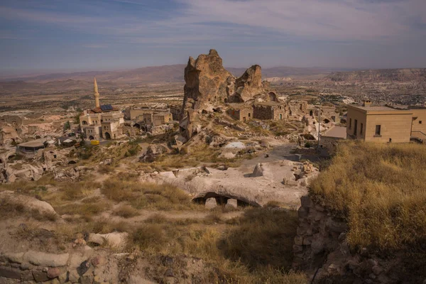 Widok Góry Krajobraz Twierdzy Uchisar Cappadocia Nevşehir Prowincji Anatolia Turcja — Zdjęcie stockowe