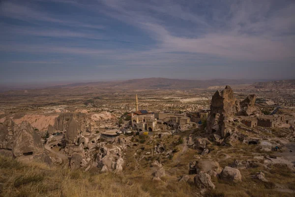 Vue Haut Paysage Forteresse Uchisar Cappadoce Province Nevsehir Anatolie Turquie — Photo