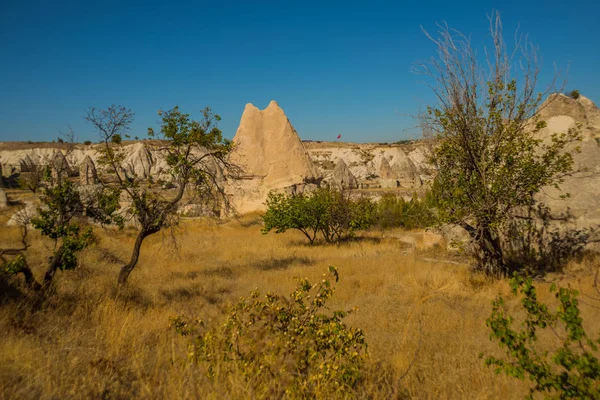 Región Goreme Capadocia Anatolia Turquía Hermosa Vista Del Valle Con — Foto de Stock