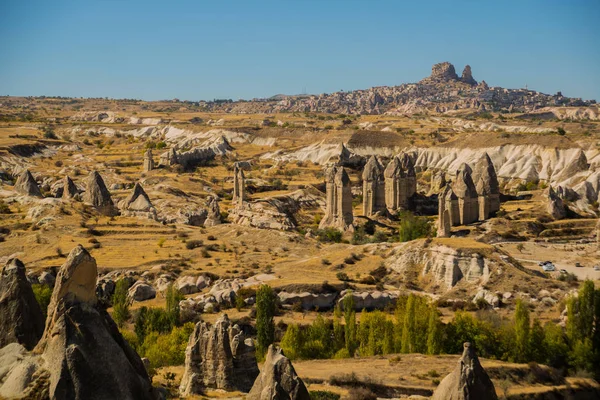 Capadocia Anatolia Turquía Panorama Sobre Las Rocas Inusuales Valle Valle — Foto de Stock