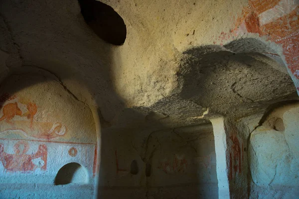 Goreme Cappadocia Anatolia Turkey Interior Temple Painting Fresco Church Early — Stock Photo, Image