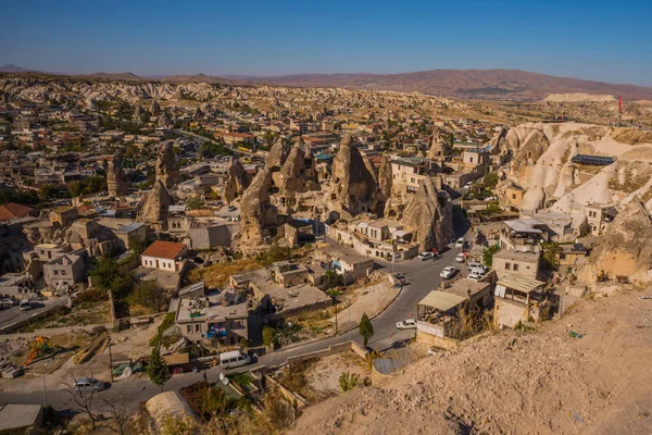 Goreme Turcja Top Widok Tarasu Widokowego Domu Kościół Klifów Goreme — Zdjęcie stockowe