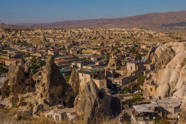 Goreme Turkiet Top View Från Observationsdäck Hemmet Kyrkan Och Klipporna — Stockfoto