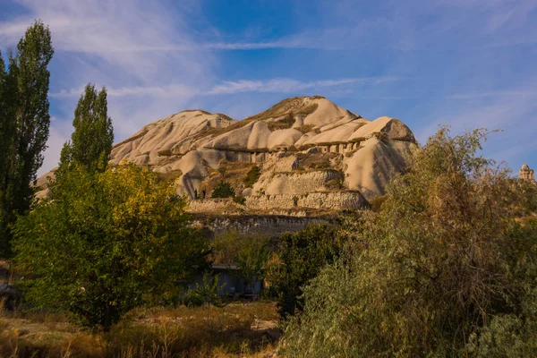 Goreme Turcja Rock Domy Kościoły Terenie Parku Narodowego Göreme Fairy — Zdjęcie stockowe