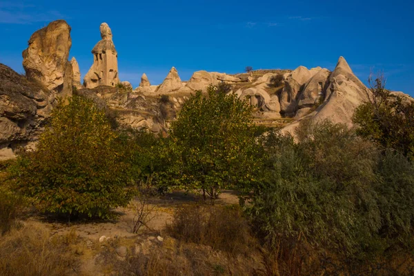 Goreme Törökország Rock Házak Templomok Göreme Nemzeti Park Tündér Kémény — Stock Fotó