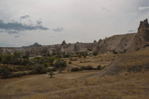 Paesaggio Incredibile Favoloso Delle Montagne Rocciose Vicino Love Valley Cappadocia — Foto Stock