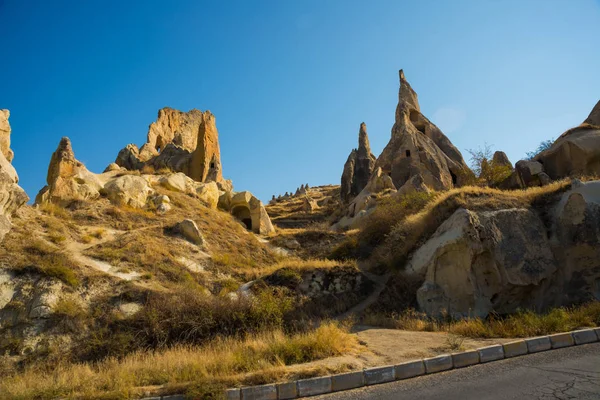 View Rocks Valley City Goreme Cappadocia Turkey Anatoli Popular Attraction — Stock Photo, Image