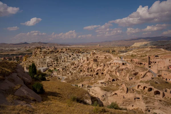 Cavusin Turquía Vista Superior Del Pueblo Con Casas Las Rocas — Foto de Stock