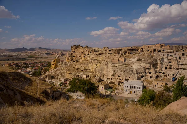 Cavusin Village Cappadoce Turquie Paysage Vue Sur Forteresse Cavusin Église — Photo