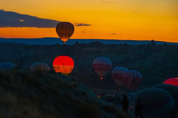 Atrakcję Turystyczną Kapadocji Lot Balonem Cappadocia Jest Znany Świecie Jako — Zdjęcie stockowe