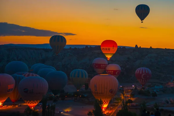 Goreme Anatolia Turcja Atrakcję Turystyczną Kapadocji Lot Balonem Cappadocia Jest — Zdjęcie stockowe