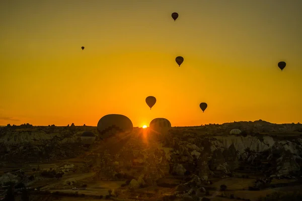 Grande Atração Turística Capadócia Voo Balão Capadócia Conhecida Todo Mundo — Fotografia de Stock