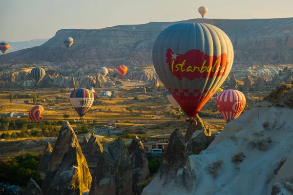 Cappadocia Goreme Anatolia Turkey Greatest Tourist Attraction Cappadocia Flight Hot — Stock Photo, Image