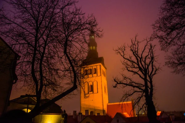 Tallinn Estonia Chiesa San Nicola Chiesa Niguliste Kirik Niguliste Paesaggio — Foto Stock